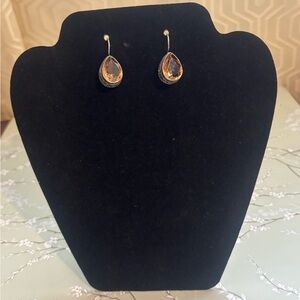 Morganite sterling silver earrings